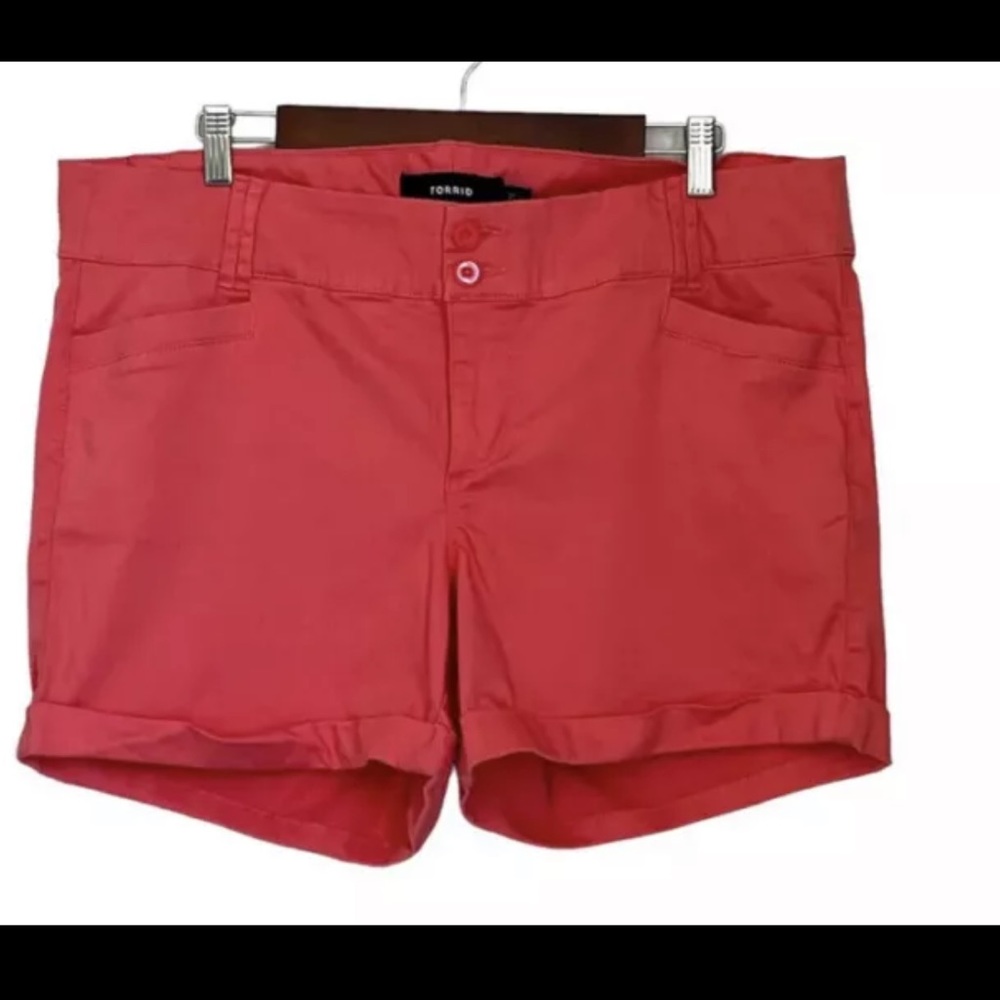 Torrid Shorts Womens Plus Size 24. Red. Cotton/Spandex. Stretch.Mid-Rise…